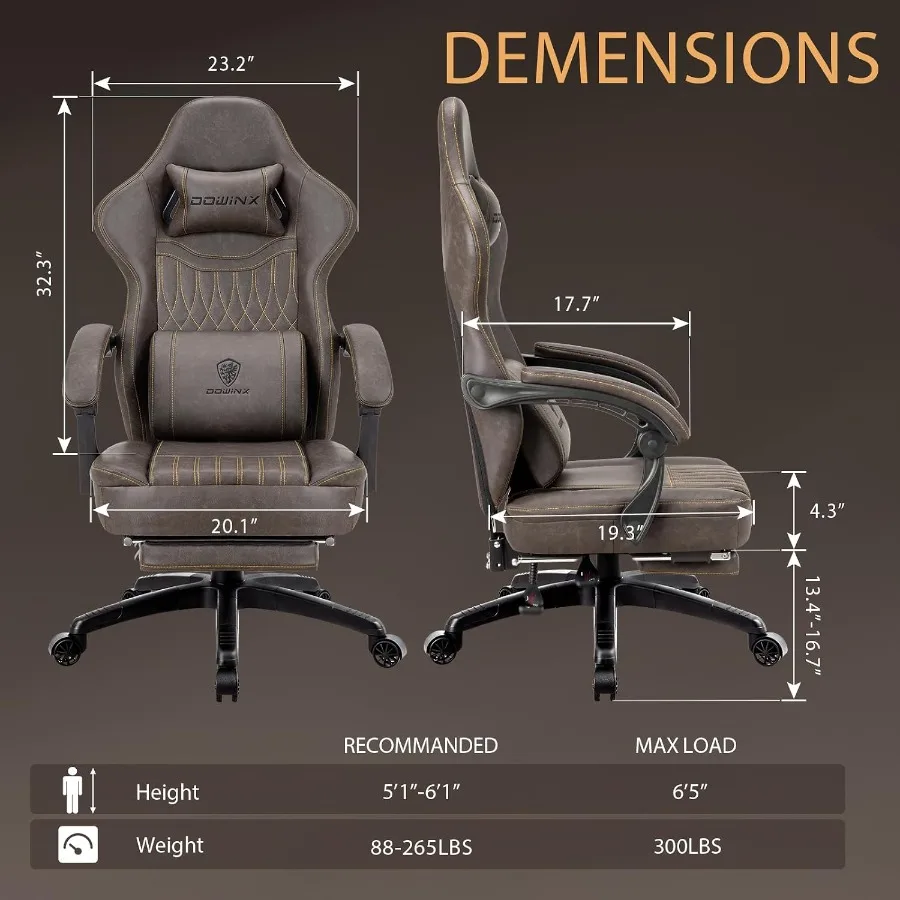 Gaming Chair for Adults Teens: - Massage 评论和价格