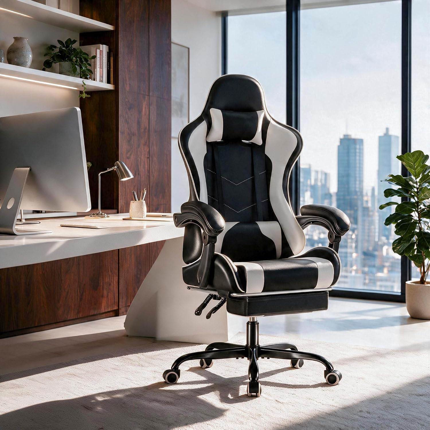 Furmax Gaming Chair, Video Gam - Massage 评论和价格