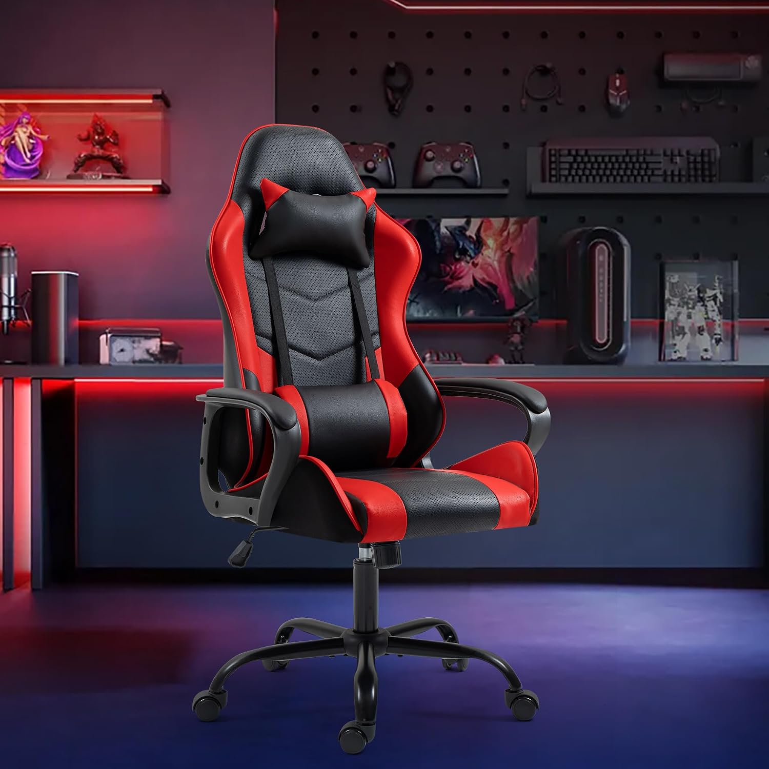 Red Ergonomic Gaming Chair Mas - Massage 评论和价格